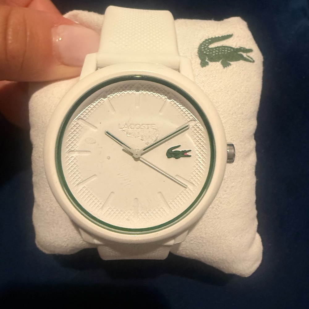 Lacoste White and Green Crocodile Watch - Picture 3 of 3